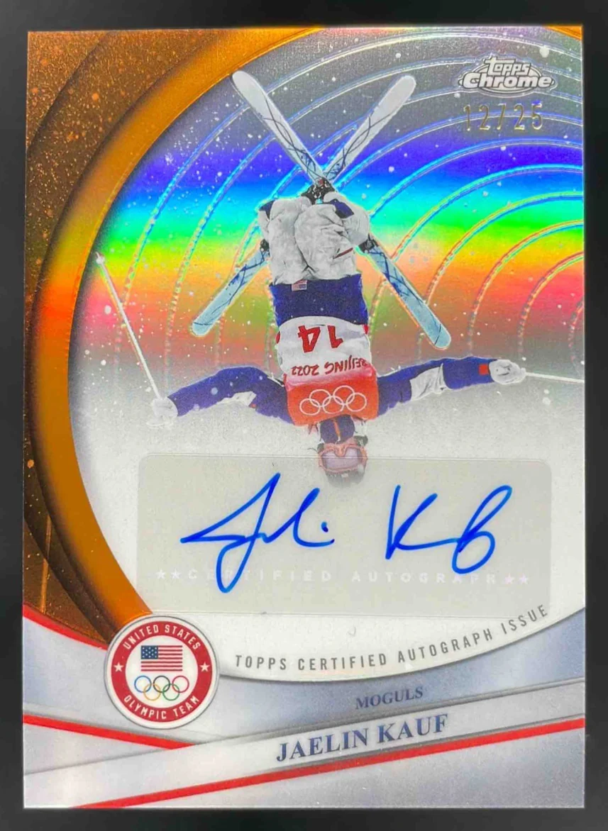 2026 Topps Chrome U.S. Winter Olympic Orange #BCA-JKA Jaelin Kauf Auto /25