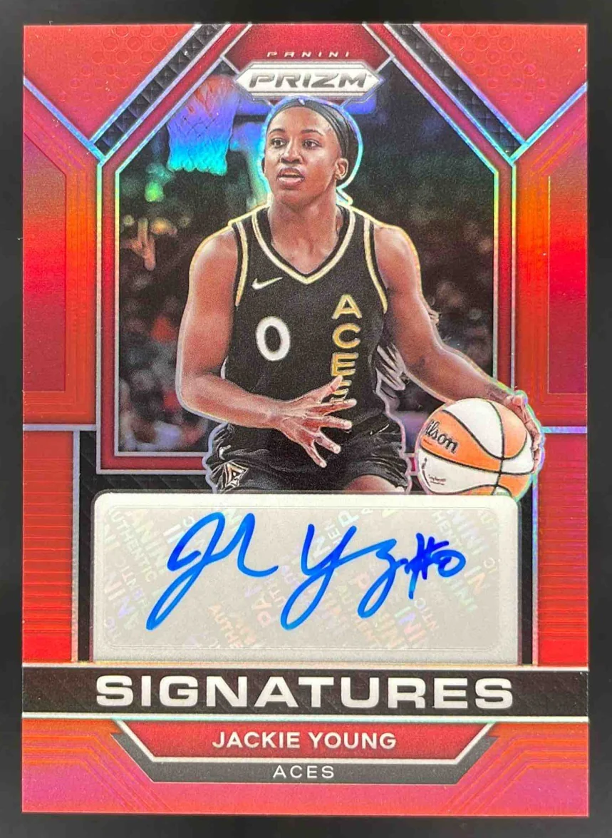 2023-24 Panini Prizm WNBA Signatures Red #SG-JYG Jackie Young Auto /99
