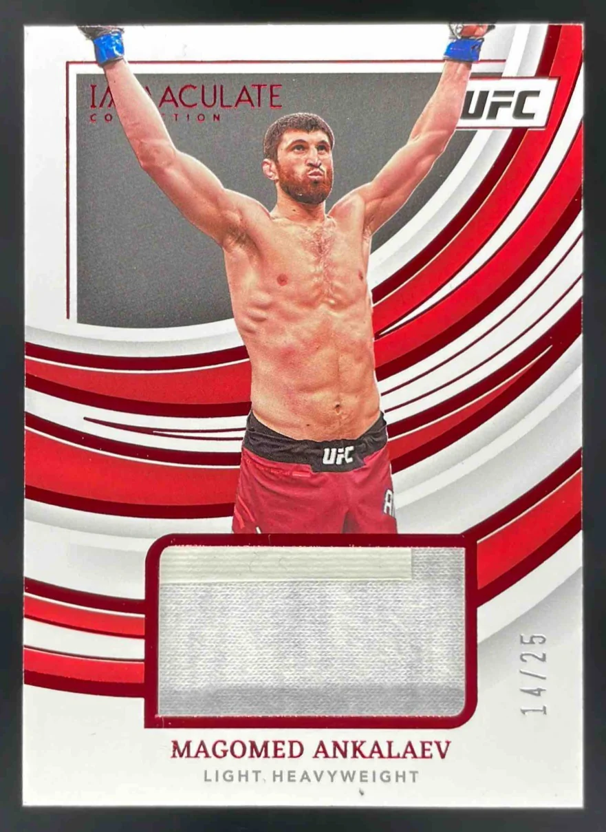 2022 Immaculate Collection UFC Fight Night Memorabilia Red Magomed Ankalaev /25