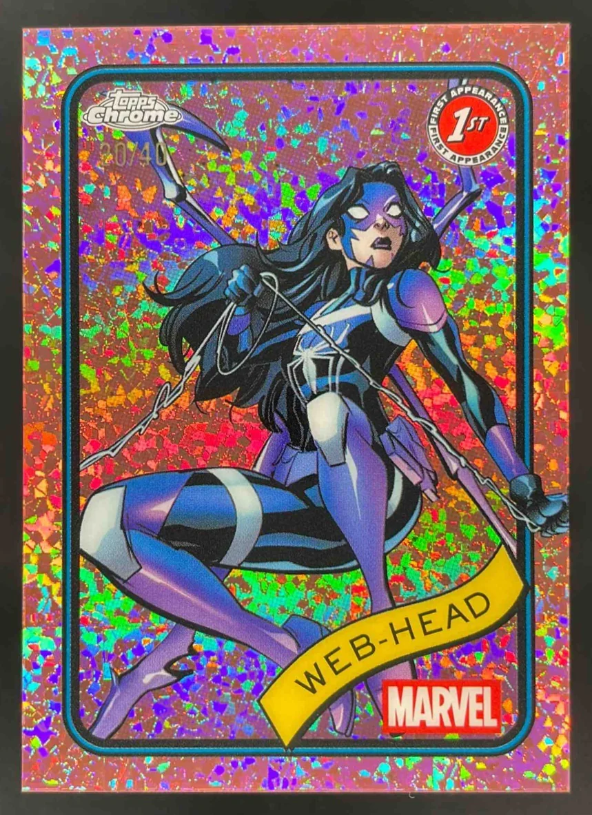 2025 Topps Chrome Marvel Rose Gold Mini Diamonds Refractor #32 Web-Head /40