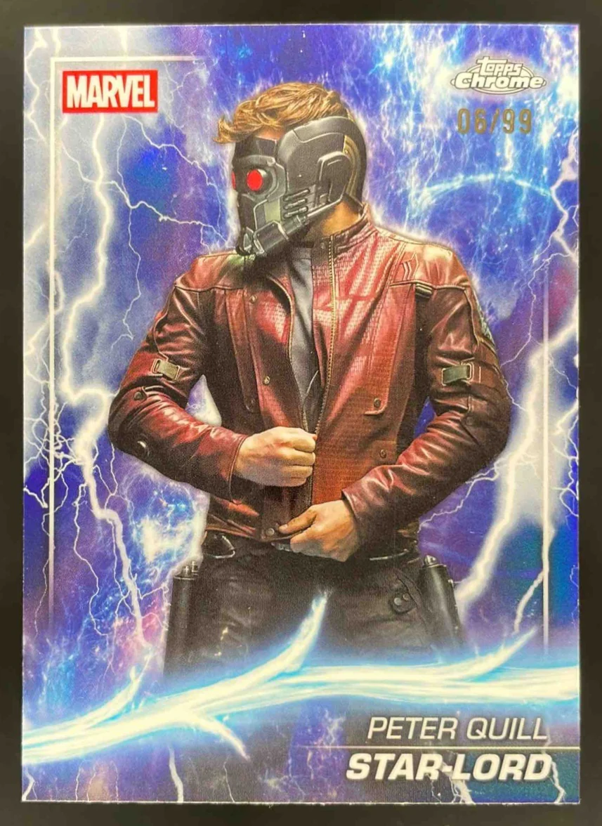 2025 Topps Chrome Marvel Studios Thor Refractor #42 Star-Lord /99