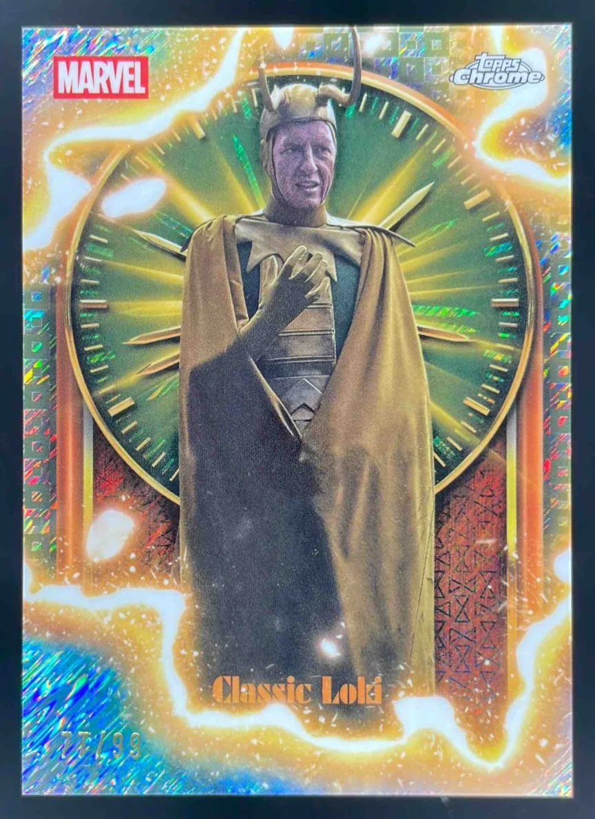 2025 Topps Chrome Marvel Studios TVA Pruning #TVA-14 Classic Loki /99