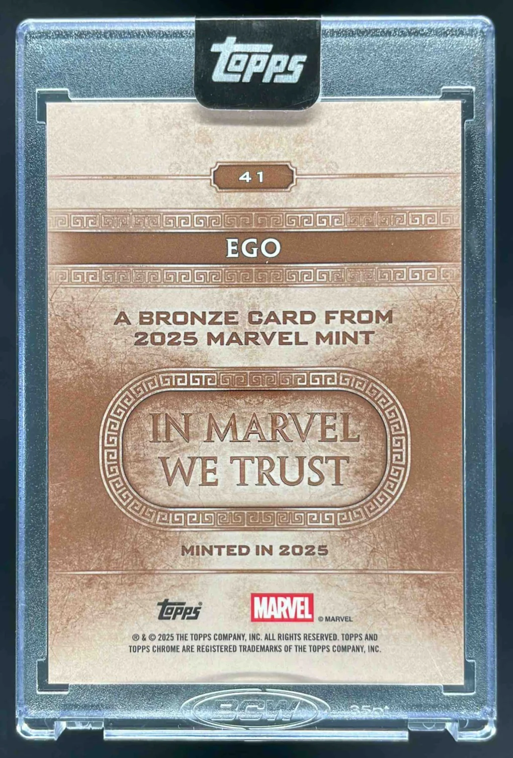 2025 Topps Mint Marvel Chrome Refractor #41 Ego Bronze /100 - Image 2