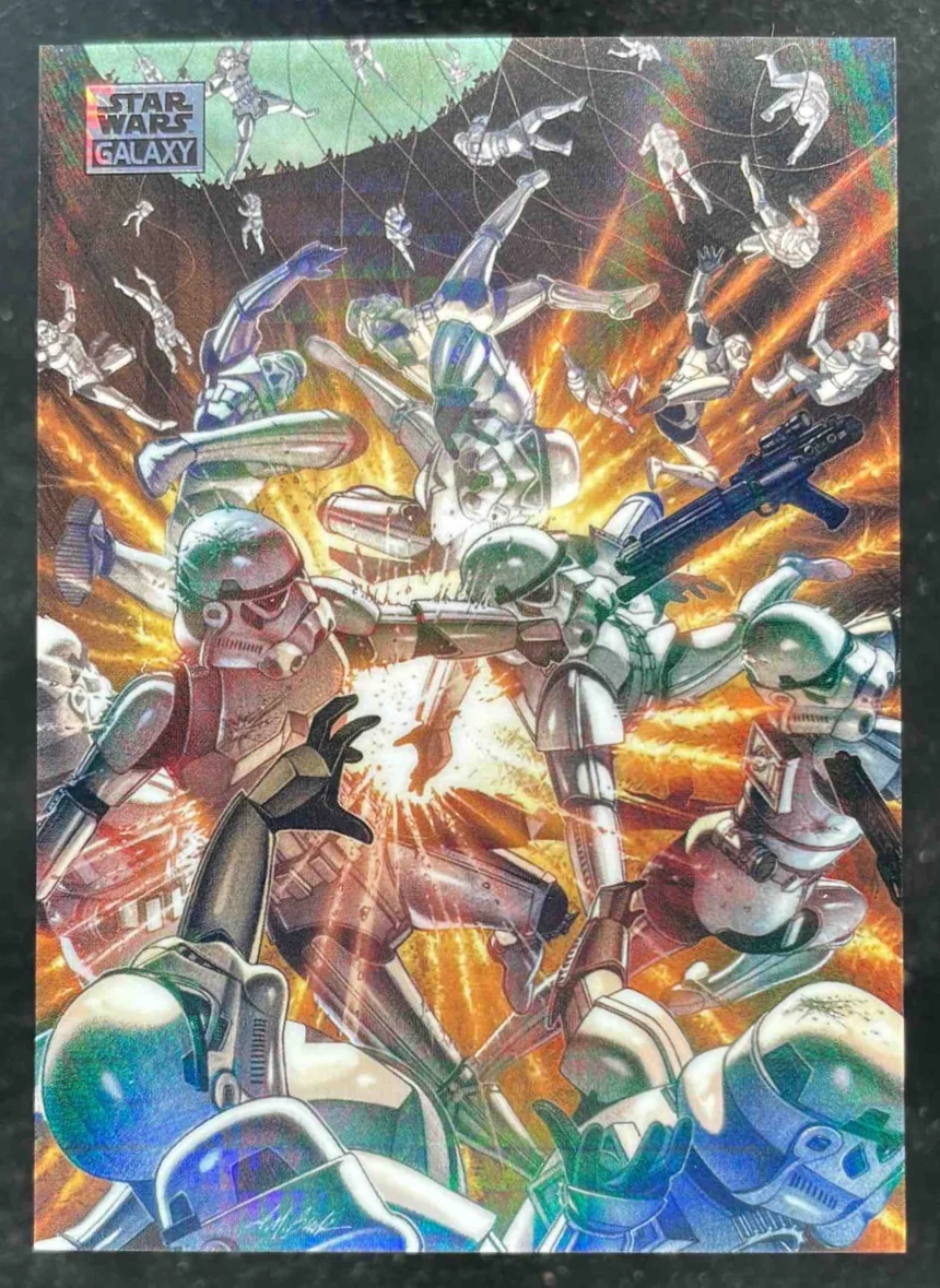 2025 Topps Chrome Star Wars Galaxy Prism Refractor #5 The Empire /75