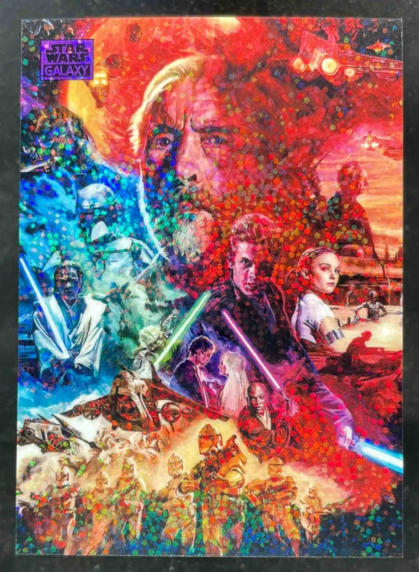 2025 Topps Chrome Star Wars Galaxy Purple Speckle Refractor #59 The Clones /125