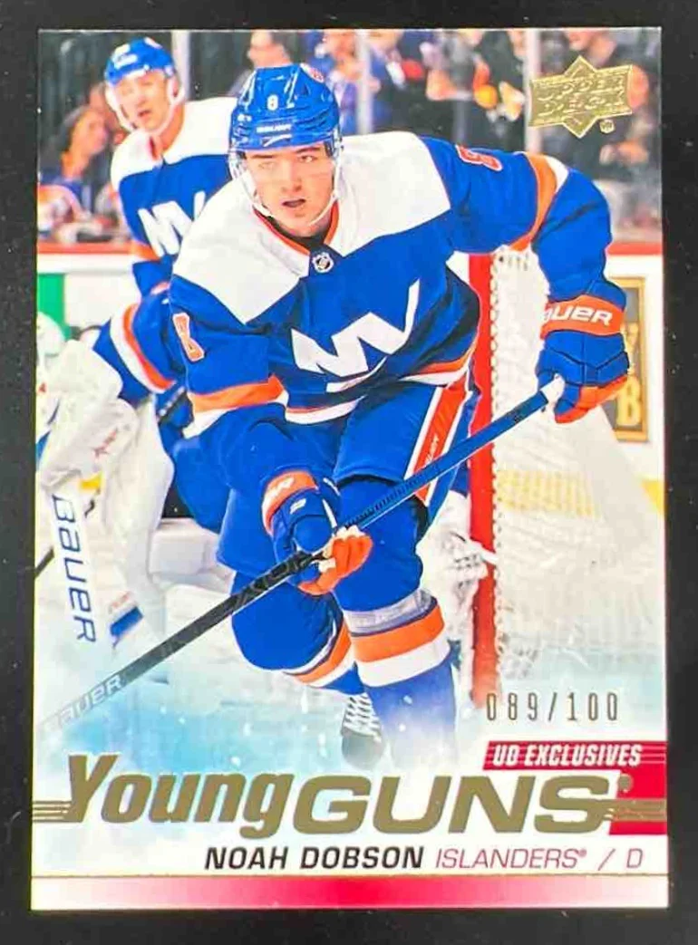 2019-20 Upper Deck UD Exclusives #481 Noah Dobson Young Guns RC /100