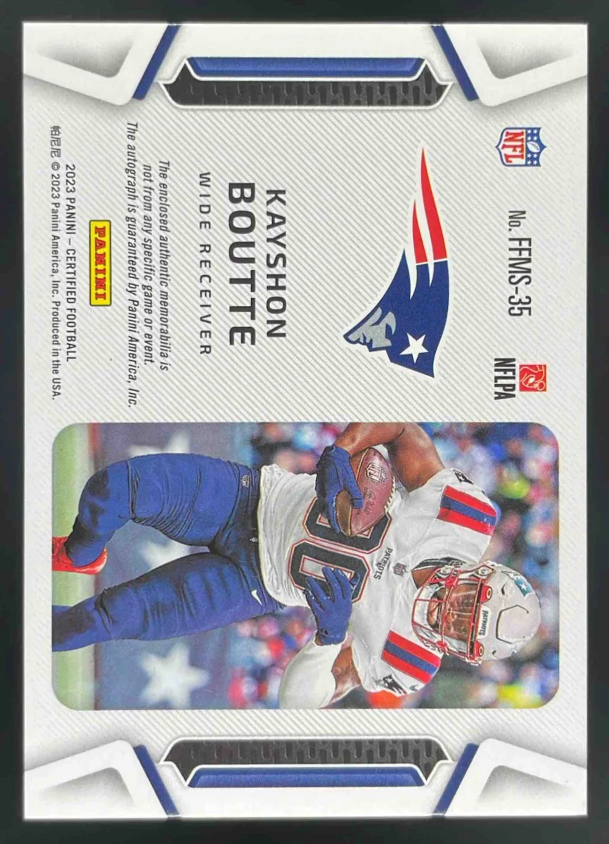 2023 Certified Freshman Fabric Mirror Orange #FFMS35 Kayshon Boutte RC Auto /249 - Image 2