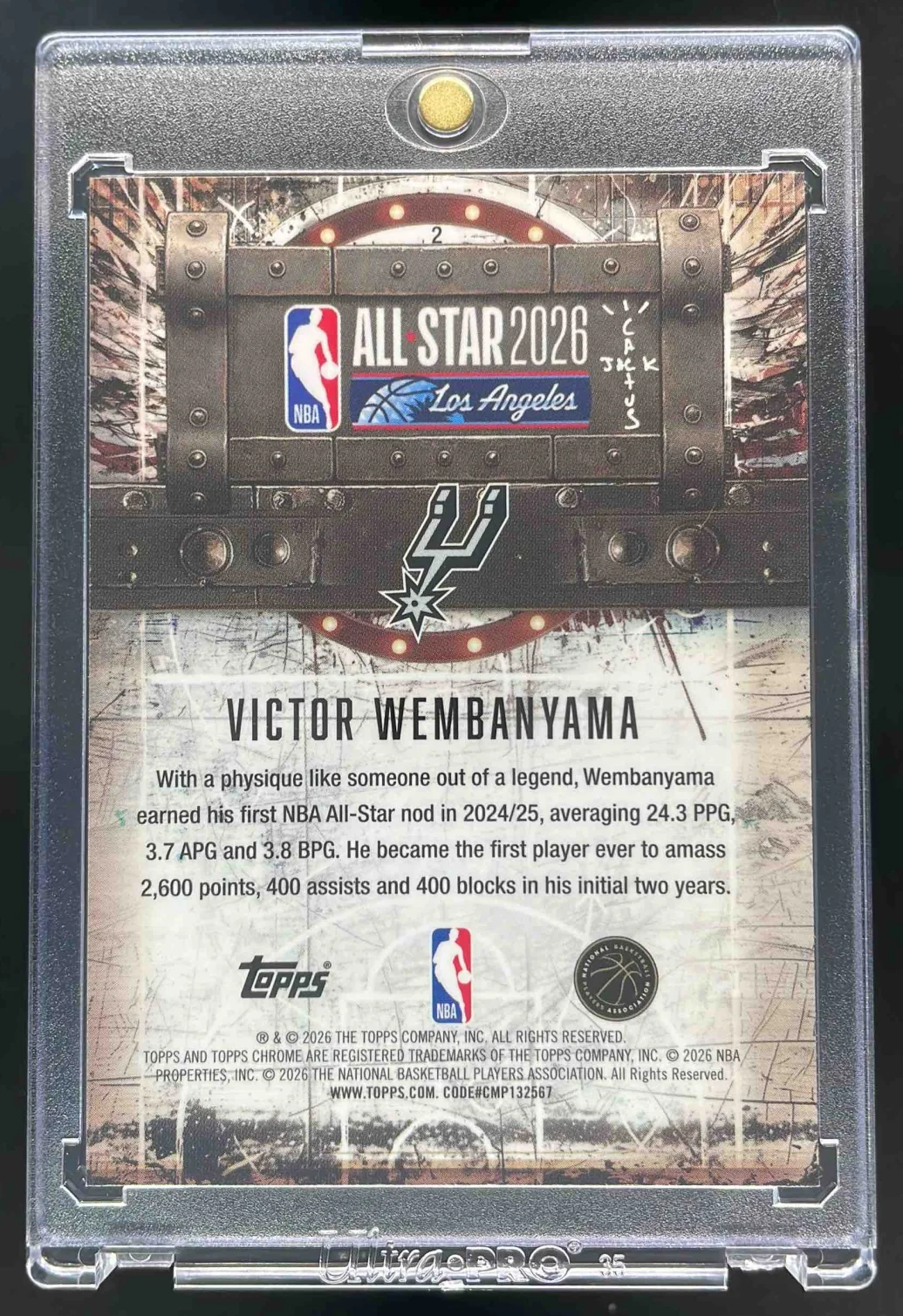 2025-26 Topps Chrome Cactus Jack Basketball x NBA All-Star #2 Victor Wembanyama - Image 2