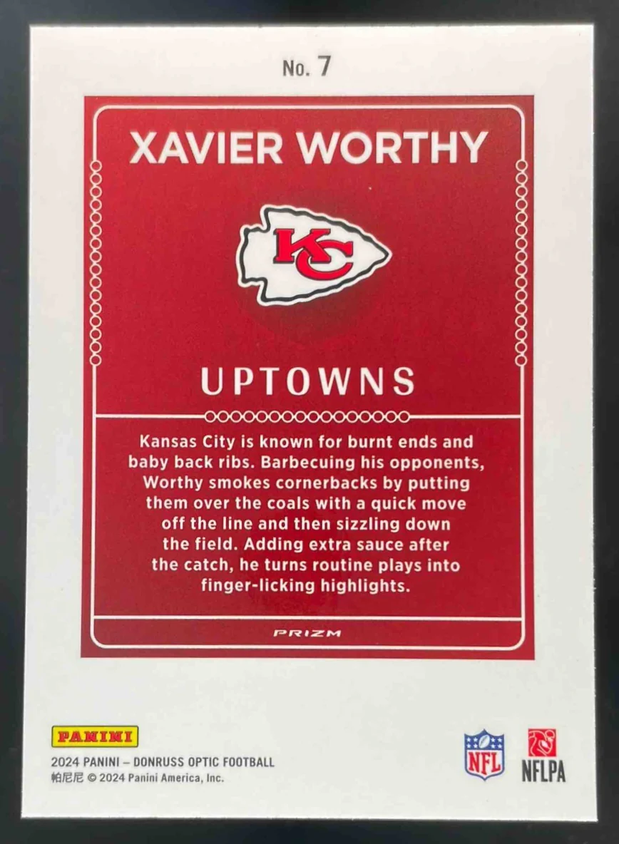 2024 Panini Donruss Optic Uptowns #7 Xavier Worthy RC SSP - Image 2