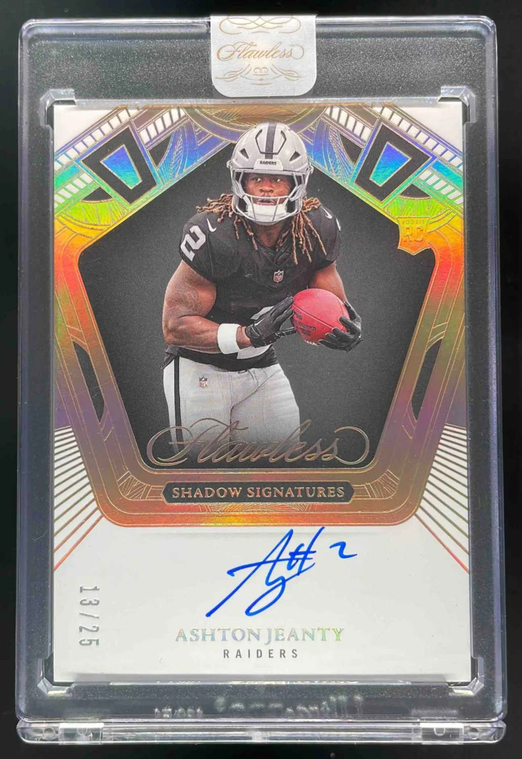 2025 Panini Flawless Rookie Shadow Signatures #5 Ashton Jeanty RC Auto /25