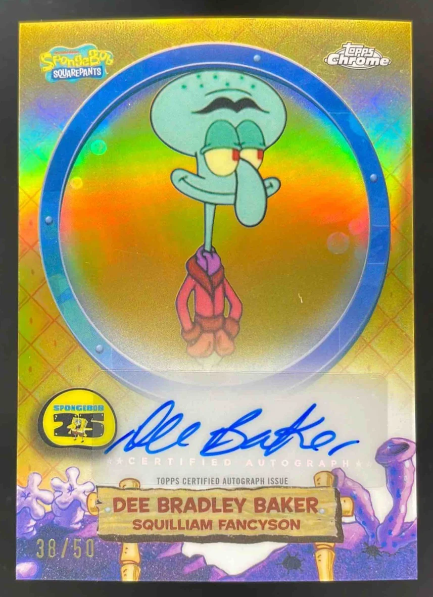 2025 Topps SpongeBob SquarePants Gold Dee Bradley Baker Squilliam Auto /50
