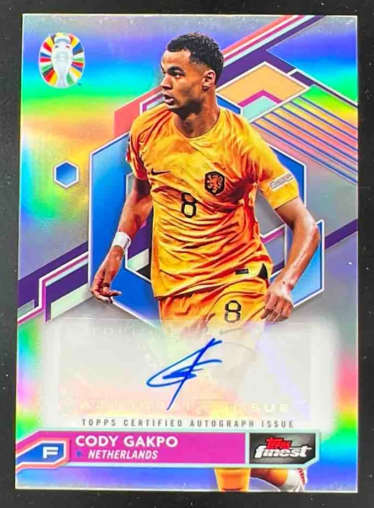 2023-24 Topps Finest Road to UEFA EURO 2024 Card Autographs #CG Cody Gakpo Auto