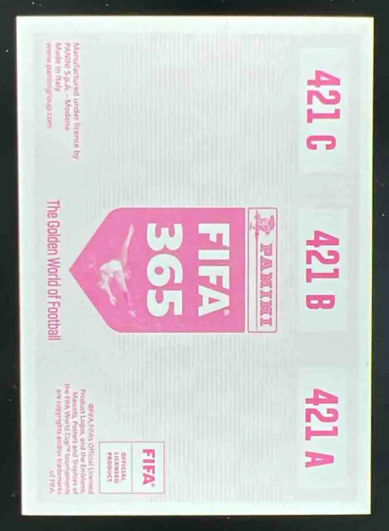 2020 Panini FIFA 365 Pink - 442 Sticker Version #421 Haland Lee Kangin Lunin GO - Image 2