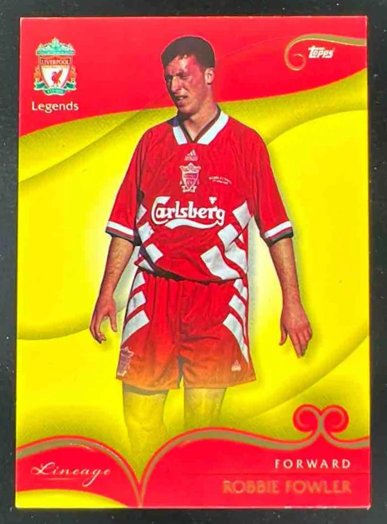 2022 Topps Liverpool Lineage Yellow #50 Robbie Fowler /75