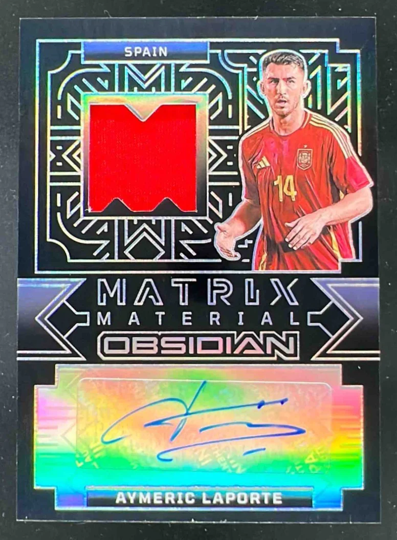 2024-25 Obsidian Matrix Material Autographs #MA-AYL Aymeric Laporte Auto /199