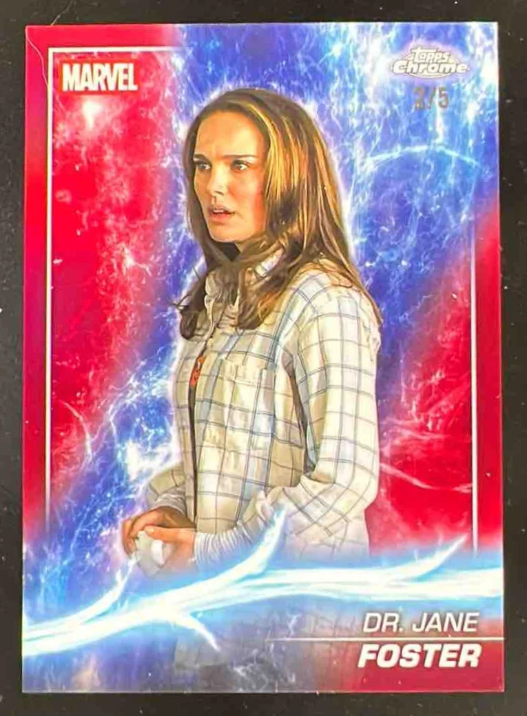 2025 Topps Chrome Marvel Studios Red Refractor #15 Dr. Jane Foster /5
