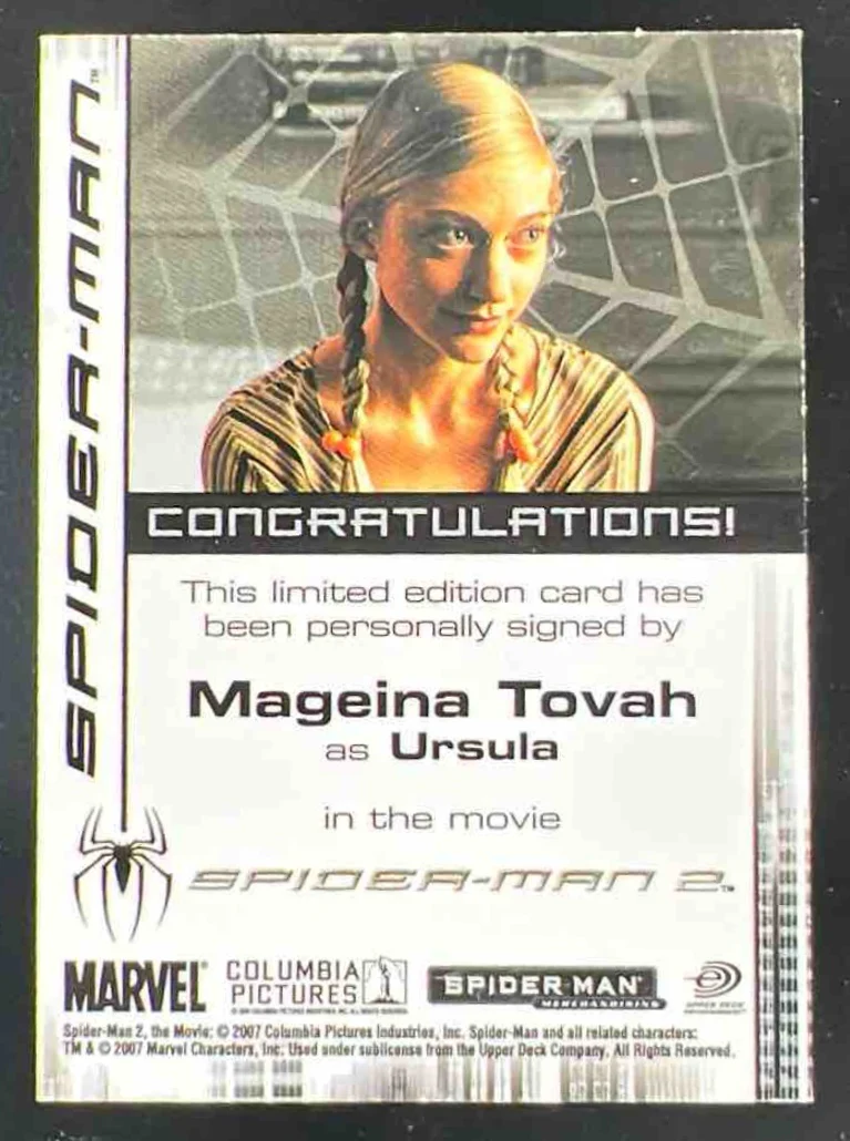 2007 Rittenhouse Spider-Man 3 Autographs #NNO Mageina Tovah Auto - Image 2