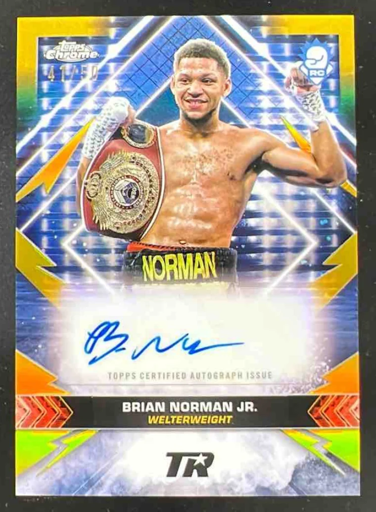 2024 Topps Chrome Championship Gold Refractor #CAS-BN Brian Norman Jr. Auto /50