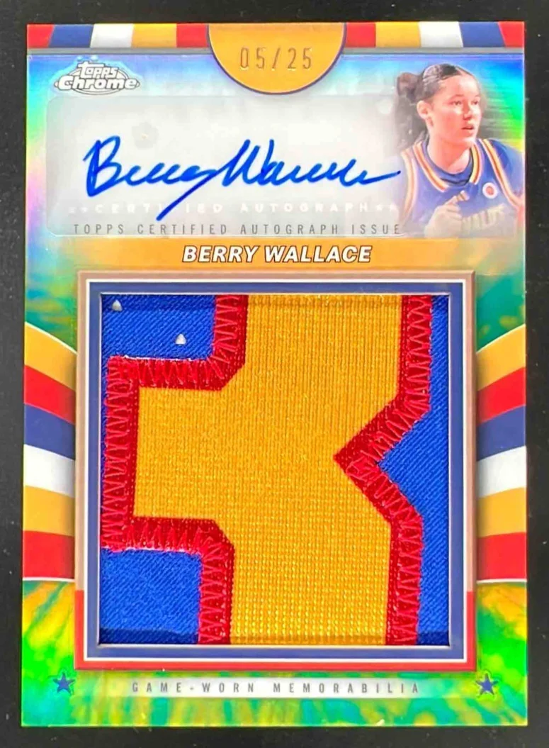 2024 Topps Chrome McDonald's Golden Patch Tie-Dye Berry Wallace Auto /25