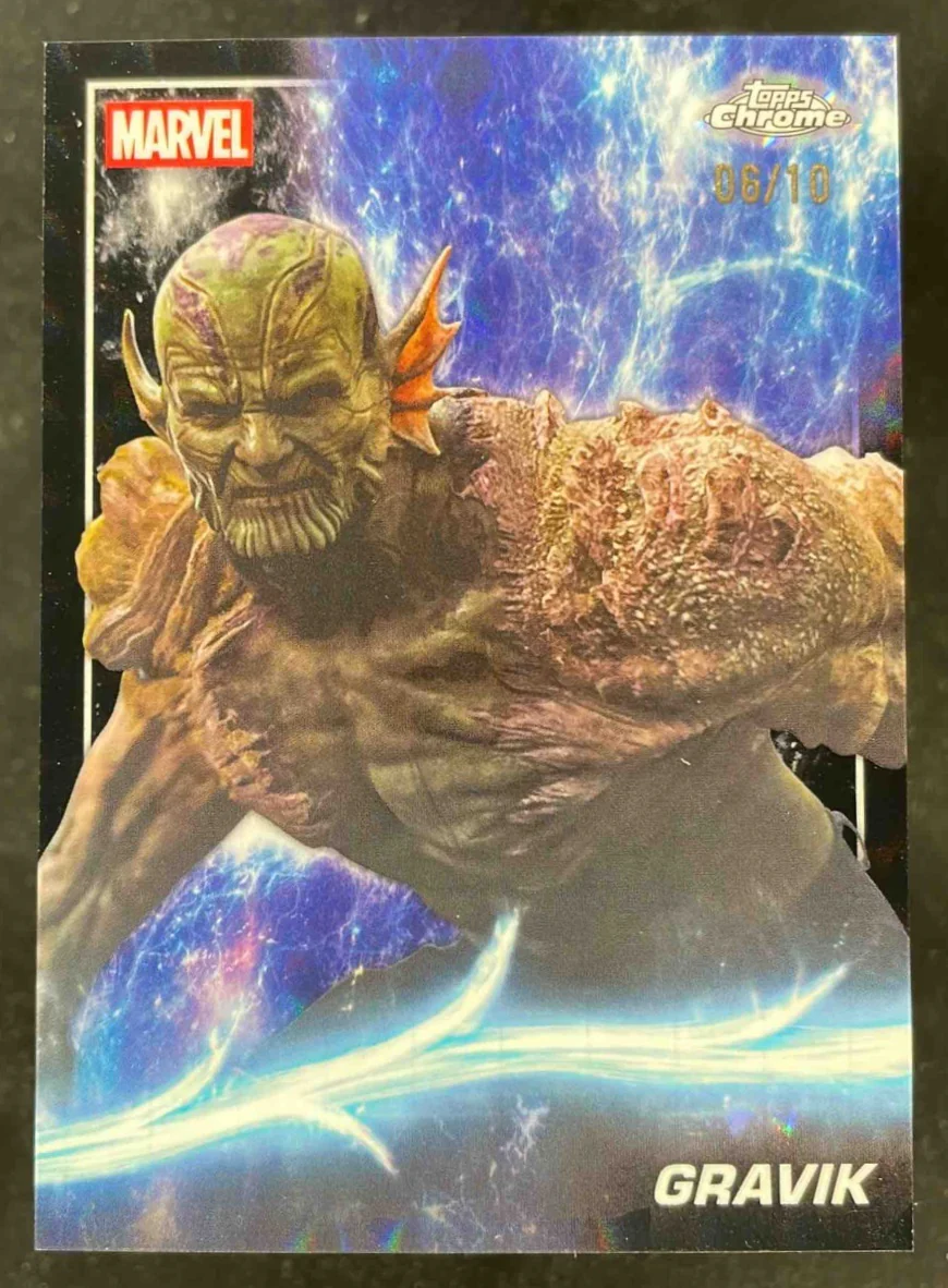2025 Topps Chrome Marvel Studios Black Refractor #153 Gravik /10