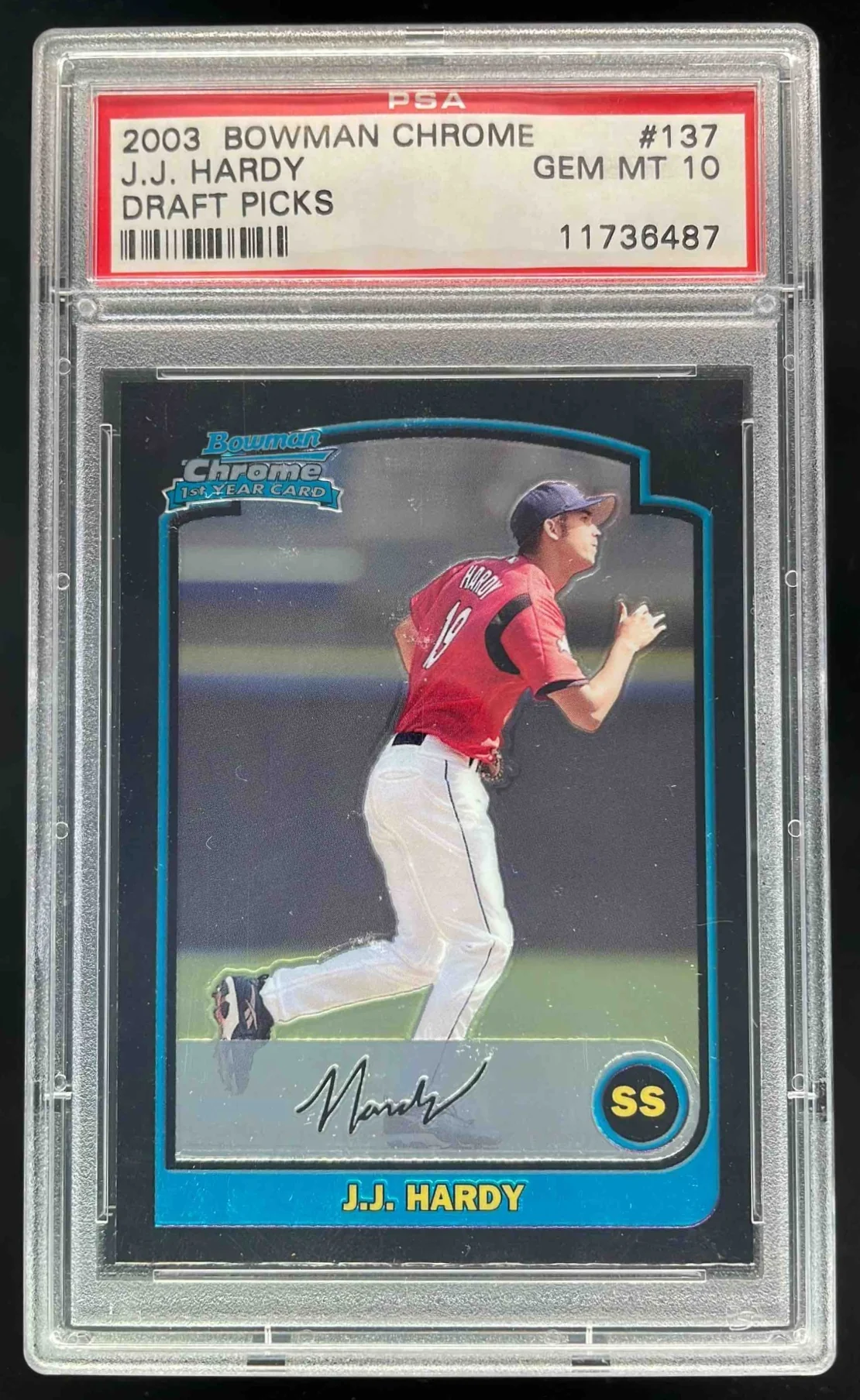 2003 Bowman Chrome Draft Picks #137 JJ Hardy PSA 10