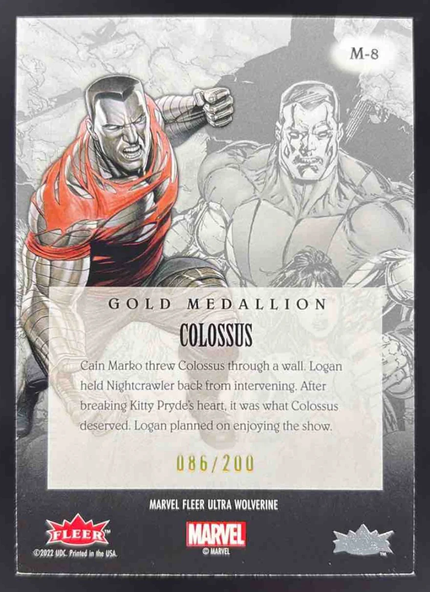 2023 Fleer Ultra Marvel Wolverine Medallions #M-8 Colossus - Image 2