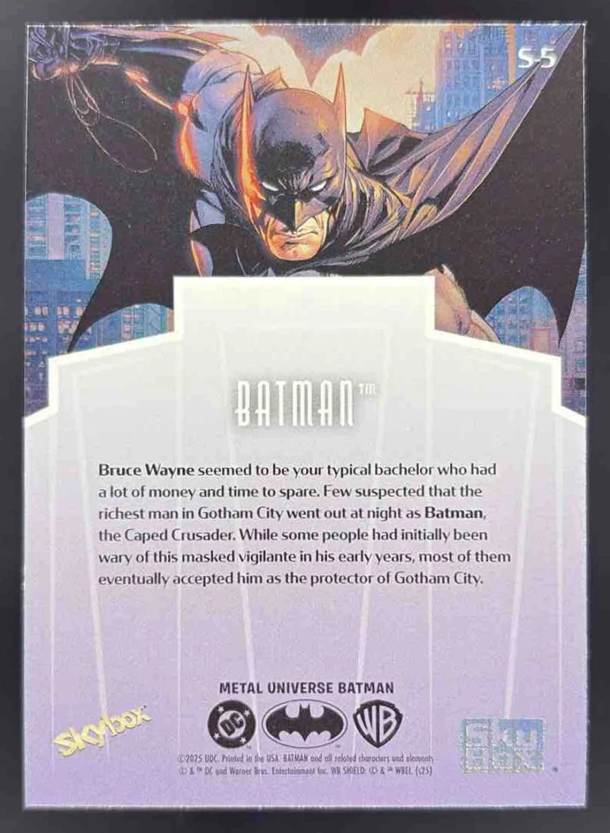 2025 Skybox Metal Universe Batman SkyBox Premium #S-5 Batman - Image 2