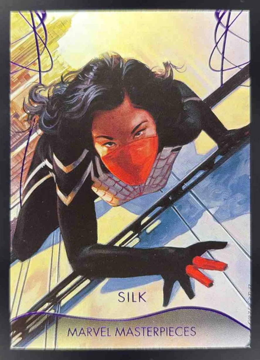 2020 SkyBox Marvel Masterpieces Epic Purple #63 Silk /199