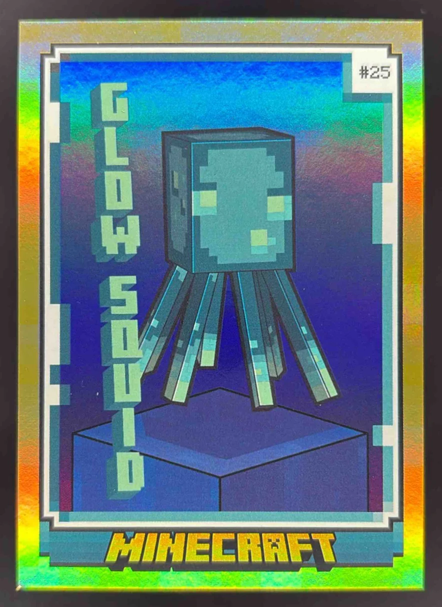2025 Panini Minecraft 15th Anniversary Gold #25 Glow Squid /99