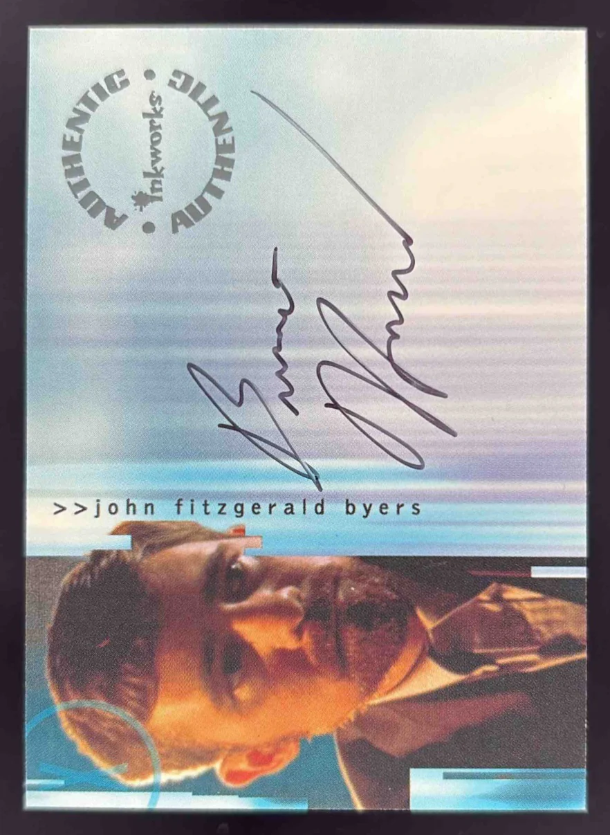 2001 Inkworks John Fitzgerald Byers Bruce Hardwood Autograph Auto