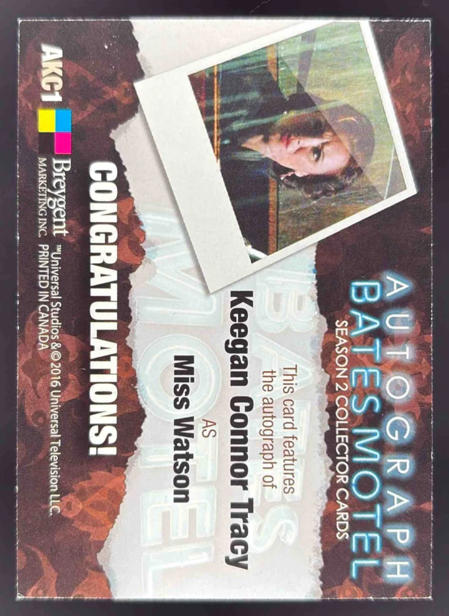 2016 Breygent Bates Motel Keegan Connor Tracy Miss Watson Auto - Image 2