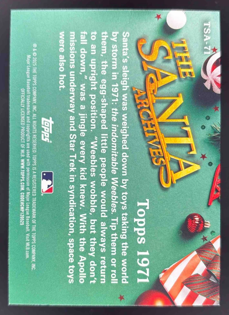 2025 Topps Holiday The Santa Archives #TSA-71 Santa Claus - Image 2