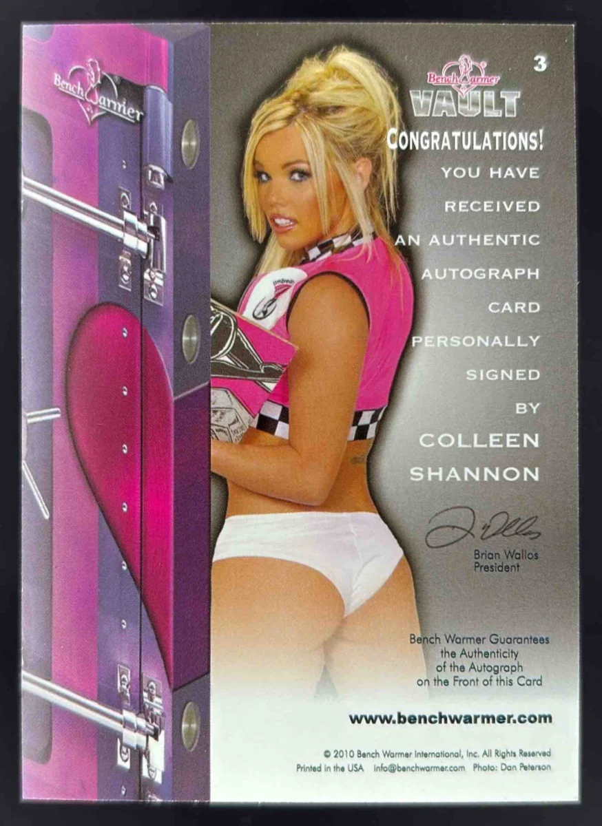 2010 Bench Warmer Vault Autograph Colleen Shannon Auto /5 - Image 2