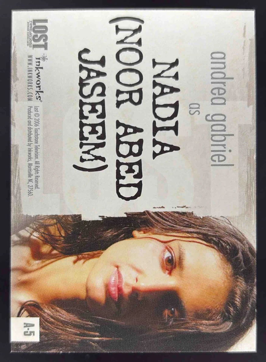 2006 Inkworks Lost Andrea Gabriel as Nadia Autograph Auto - Image 2