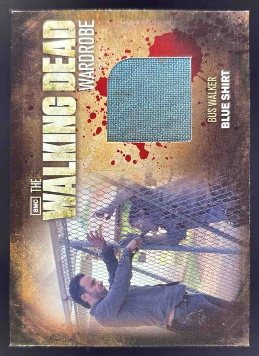 2012 Cryptozoic The Walking Dead Wardrobe Bus Walker Blue Shirt