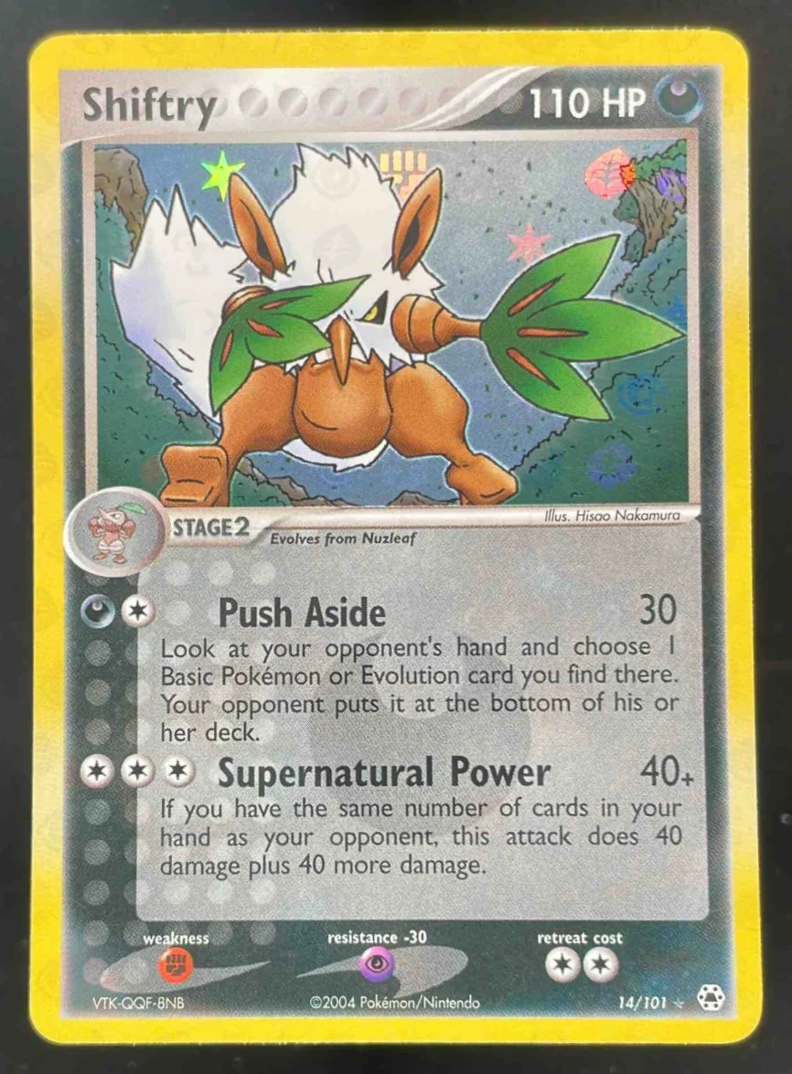 2004 Pokemon EX Hidden Legends Reverse Holo #14/101 Shiftry Holo
