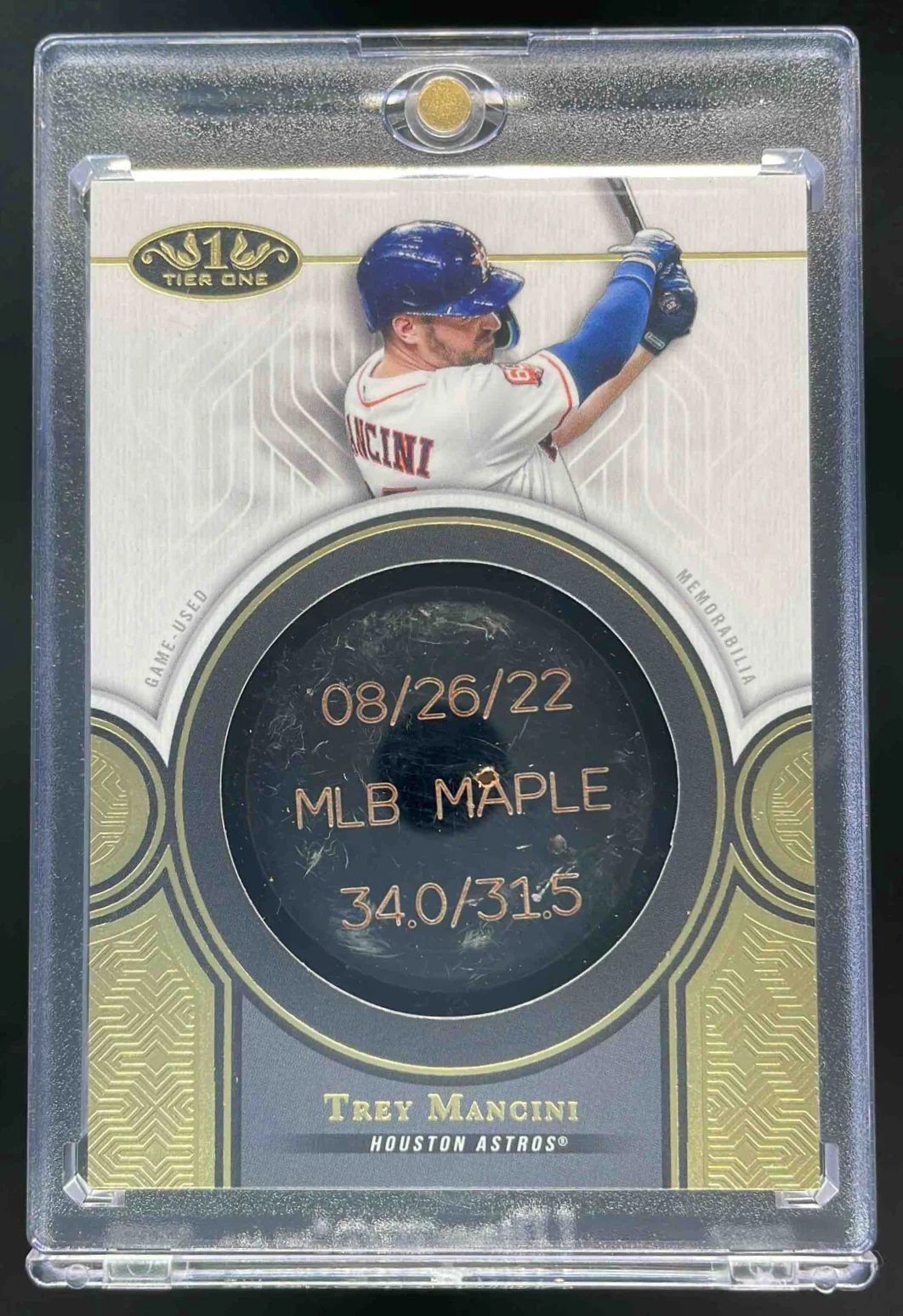 2023 Topps Tier One Tier One Bat Knobs #BKA-TM Trey Mancini MEM