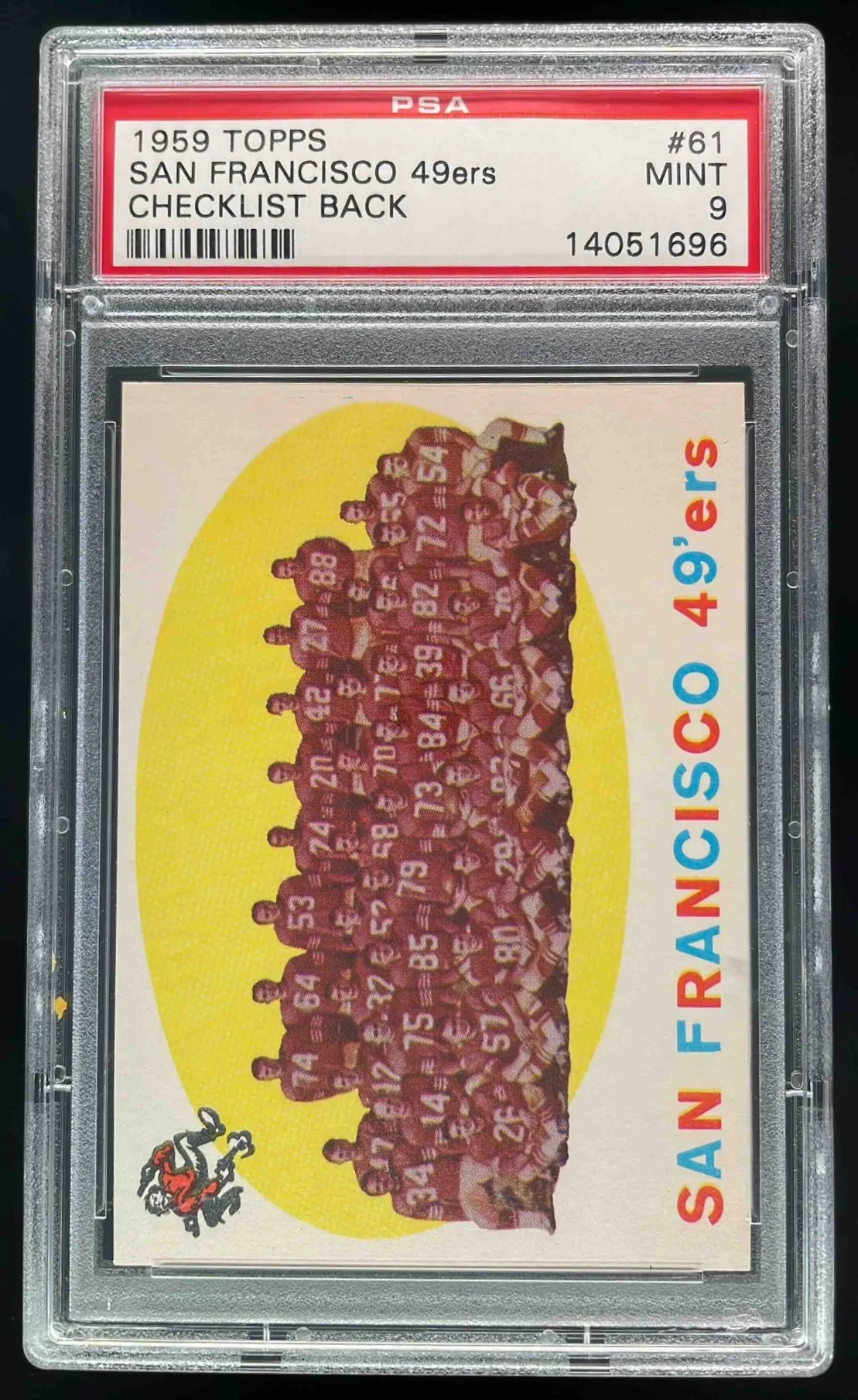 1959 Topps #61 2nd Series Checklist 89-176 PSA 9