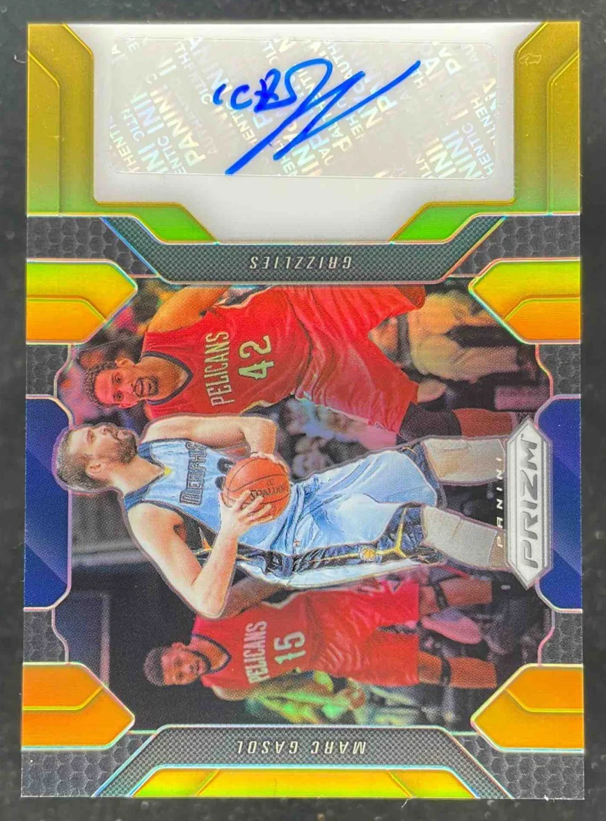 2016-17 Panini Prizm Autographs Gold #50 Marc Gasol Auto /10