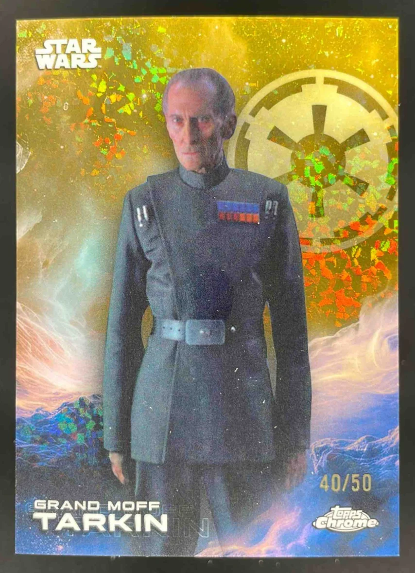 2025 Topps Chrome Star Wars Gold Mini Diamonds Refractor Grand Moff Tarkin /50