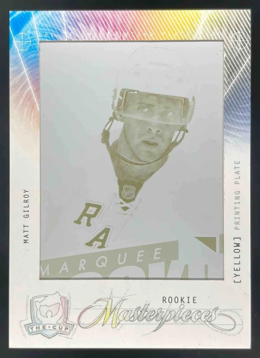 2009 The Cup Printing Plates O-Pee-Chee Yellow #MAS-776 Matt Gilroy RC 1/1