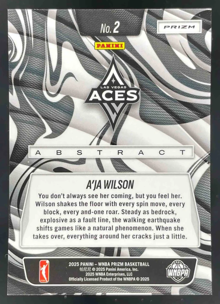 2025 Panini Prizm WNBA Abstract #2 A'ja Wilson - Image 2