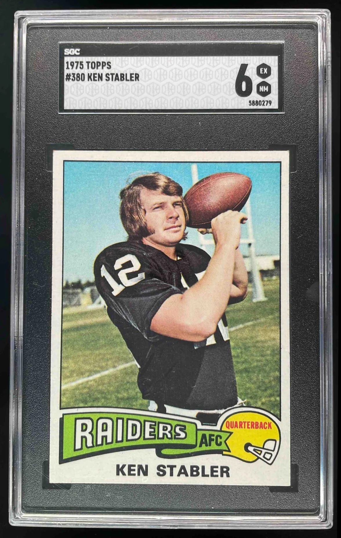 1975 Topps #380 Ken Stabler SGC 6