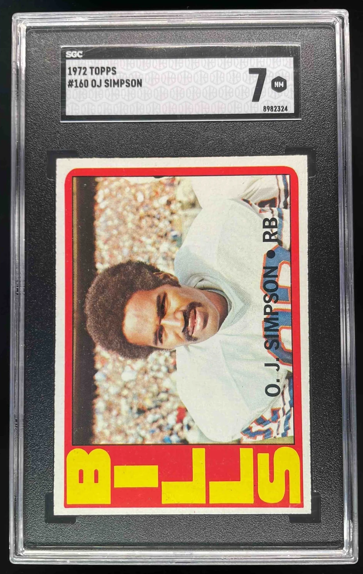 1972 Topps #160 O.J. Simpson SGC 7
