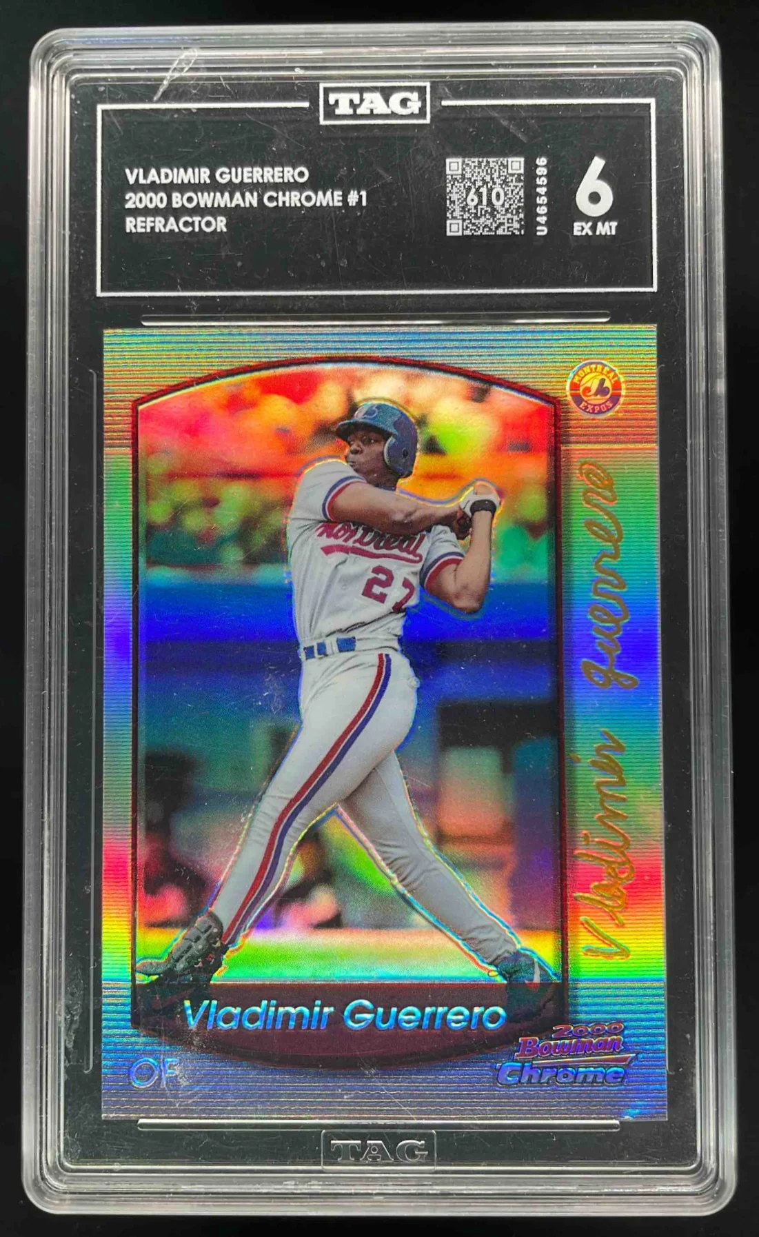 2000 Bowman Chrome Refractors #1 Vladimir Guerrero TAG 6