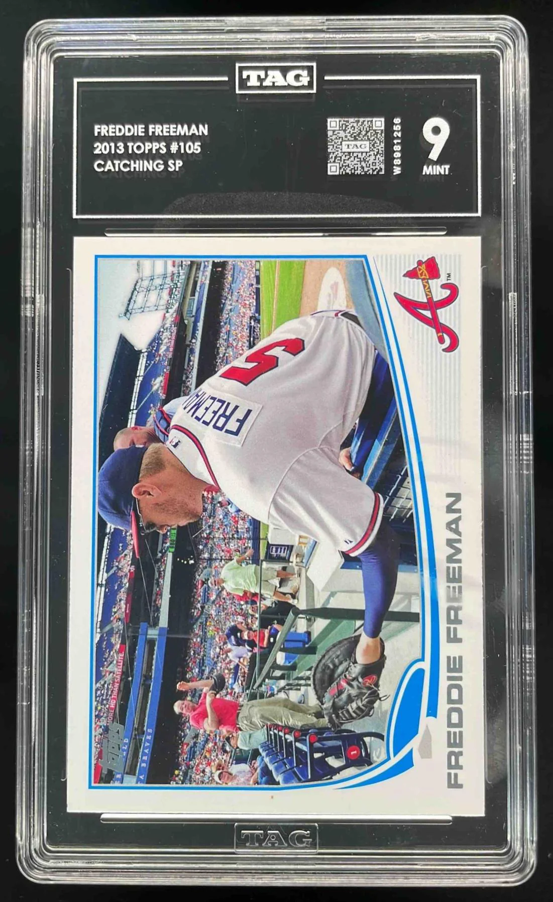 2013 Topps #105b Freddie Freeman SP VAR TAG 9