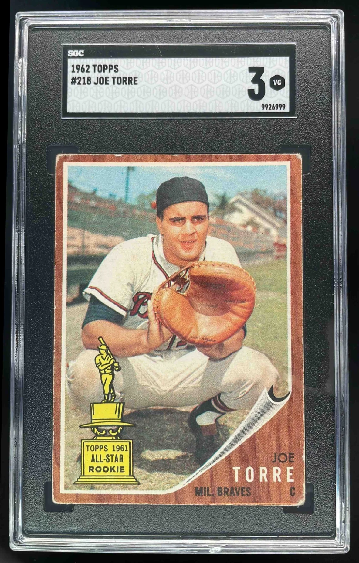 1962 Topps #218 Joe Torre RC SGC 3