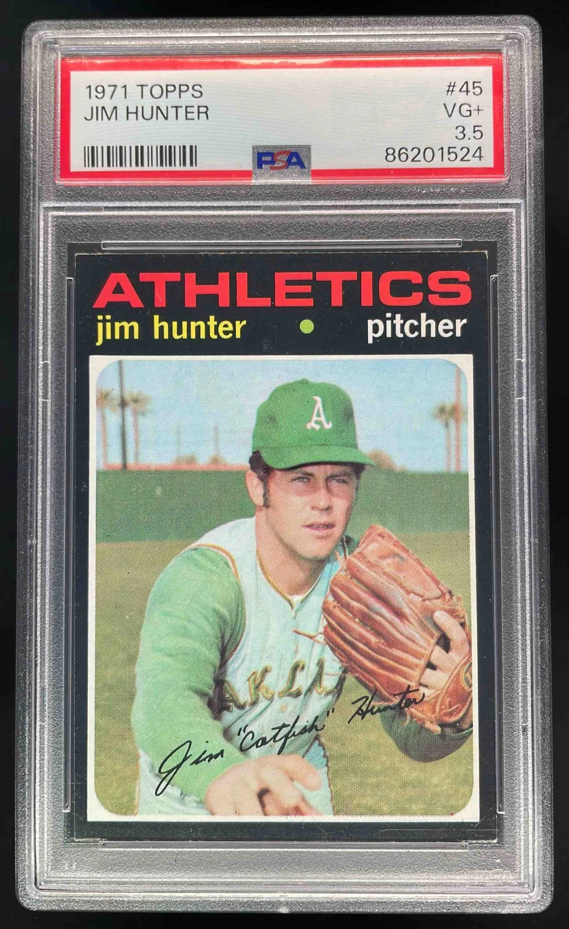 1971 Topps #45 Jim Hunter PSA 3.5