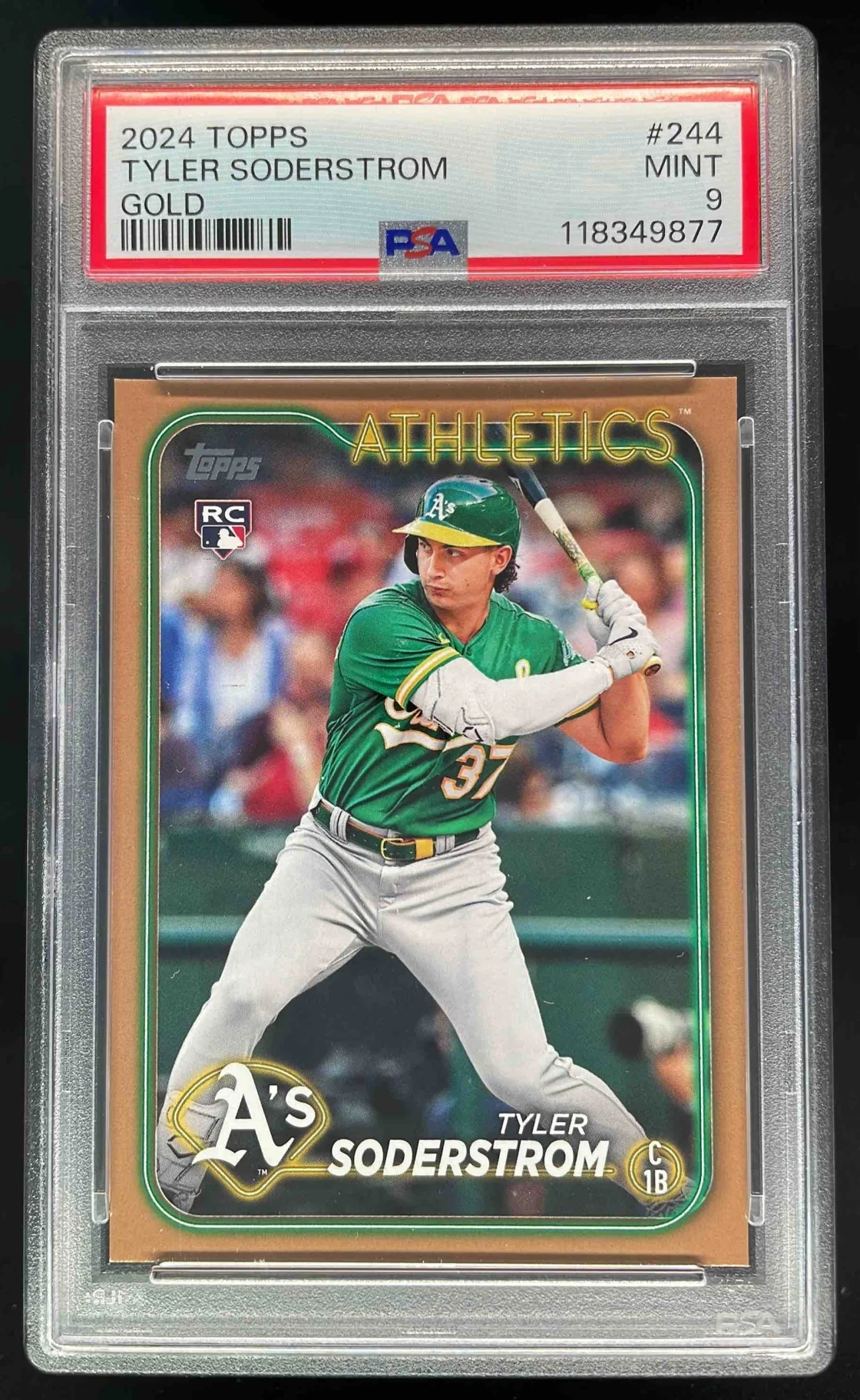 2024 Topps Gold #244 Tyler Soderstrom RC /2024 PSA 9