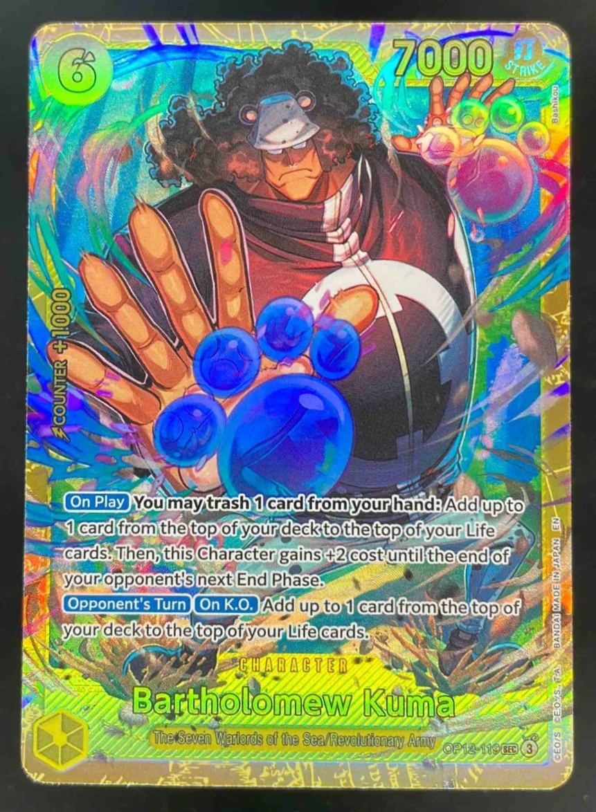 2025 One Piece Legacy of the Master #OP12-119 Bartholomew Kuma Secret Rare